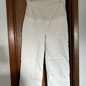 Isabel Maternity by Ingrid & Isabel Cream Wide Leg Pants